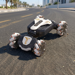 Coche de Carreras Eléctrico RC a Escala 1/18 con Sensor de Gestos, Derrape Acrobático, <span class=keywords><strong>Motor</strong></span> Dual, 4 Ruedas Omnidireccionales Esféricas Independientes - Product Image 1
