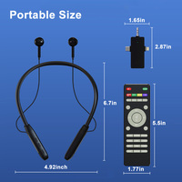 Microphone sans fil Carte son Casque UHF Collier Système de micro avec télécommande Echauffement pour TikTok Living Streaming