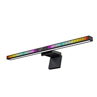 Barre lumineuse RGB pour moniteur de jeu avec LED réactives à la musique, température de couleur réglable 3000-6000K, lampe de bureau à clipser dimmable pour configuration PC