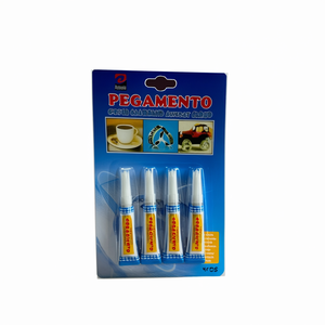 Colle instantanée Pegamento, 4 pièces, capuchon blanc, 12 plateaux, adhésif liquide pour réparation artisanale - Product Image 1