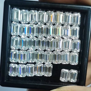 GRA-diamante de moissanita tallado en Esmeralda, Diamante Blanco D EF GH IJ, 5x7mm, 1 unidad, laboratorio suelto, precio de Esmeralda - Product Image 6