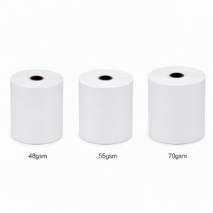 ม้วนกระดาษความร้อน ปราศจากสาร BPA 48g 55g 70g 57*30 มม. สำหรับใบเสร็จรับเงิน เครื่อง POS <span class=keywords><strong>ATM</strong></span> ธนาคาร ตัวอย่างฟรี กระดาษเครื่องบันทึกเงินสด - Product Image 2