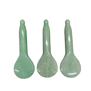 High Quality Natural Black Obsidian Stone <strong>Scrapping</strong> <strong>Massage</strong> Spoon Acupuncture GuaSha Tool - Product Image 3