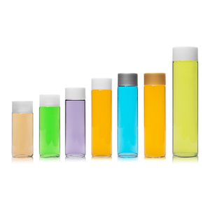 Vente en gros Bouteilles à eau vides de 250ml 300ml 350ml 375ml 400ml 500ml 750ml en verre rond transparent pour boisson de jus - Product Image 4