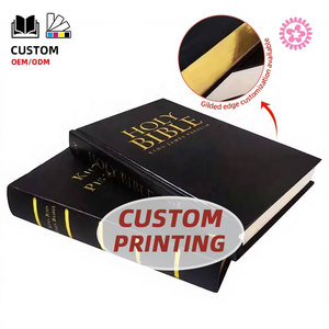 Servicio de Impresión de Biblias Personalizadas, Fabricante de Impresión Offset, Biblia Sagrada de Cuero PU al por Mayor, Tapa Dura, Bordes Dorados, Pestañas - Product Image 1