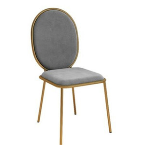 Café de metal de Oro de las piernas de comedor Silla de terciopelo rosa silla moderno vestidor maquillaje danés Silla de comedor - Product Image 3
