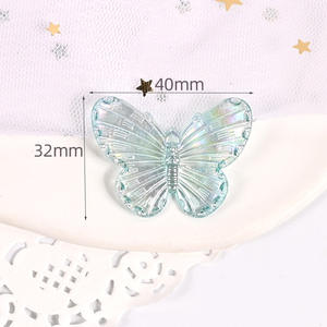 Venta caliente a granel mariposa barroca resina joyería hacer encantos multicolor parte posterior plana resina artesanía Mix-In Slime encantos - Product Image 6