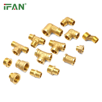 Vente directe d'usine IFAN Raccords filetés en laiton ASTM F2788 Matériaux de plomberie forgés Raccord de tube en laiton 1/2 "-2" Raccords en laiton