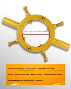 Llave para excavadora de acero al manganeso, herramienta para cambio de aceite, tensión del cilindro, barril, pistón y tuerca, 6 meses de garantía Thfgj # $*&j # $*&j # fglznj # fg% - Product Image 1