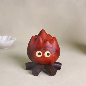 YiTao Wooden Bonfire <b>Ornament</b> Cartoon Handmade Decor For Home Living Room Gift - Product Image 1