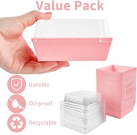 IMEE Contenants Alimentaires Jetables Sandwich Tranche Sushi Hamburger Salade Boulangerie Suisse Rouleau Gâteau Boîte de Papier avec Couvercle Sécurisé Transparent