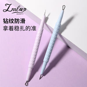 Lmltop Acne Needle Single Pack Diamond Double-ended L-shaped Head Stainless Steel <b>Blackhead</b> <b>Remover</b> Face Care <b>Tool</b> Sy555 - Product Image 4