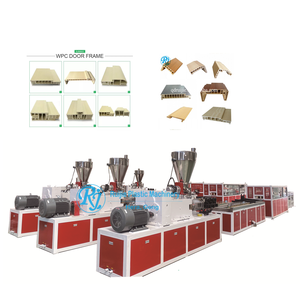 Machine d'extrusion de profilés multifonctionnels en PVC, WPC, <span class=keywords><strong>polystyrène</strong></span> pour cadres de portes creux, architraves, encadrements et jambes, avec double vis motorisée - Product Image 2