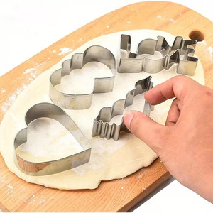 Juego de Moldes para Galletas de Acero Inoxidable con Forma Irregular de la <span class=keywords><strong>Serie</strong></span> Amor de San Valentín, Herramientas Creativas para Hornear Galletas - Product Image 3