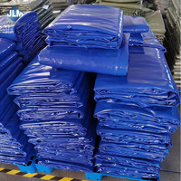 Bâche en vinyle multi-usages 500 g/m² bleu-vert, bâche en PVC super résistante pour abri d'urgence contre la pluie, utilisation extérieure