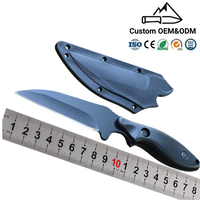 Couteau à lame fixe personnalisé en gros, acier 3Cr13, manche en PP, fourniture OEM ODM avec logo, couteau de camping en acier inoxydable, outils de survie