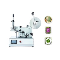 Machine d'étiquetage semi-automatique autocollante pour bouteilles et boîtes d'emballage de légumes et de fruits pour supermarchés