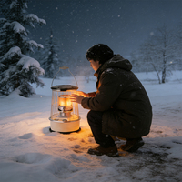 Estufa de Queroseno Corona para Interiores y Exteriores, Estufa de Gas Doméstica, Productos de Invierno con Dispositivo de Encendido, Combustible Butano, Capacidad para 6