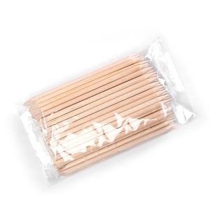 5/100 pièces bâtonnets à ongles jetables en bois à double extrémité, repousse-cuticules et éliminateur de peaux mortes pour salon et manucure DIY - Product Image 5