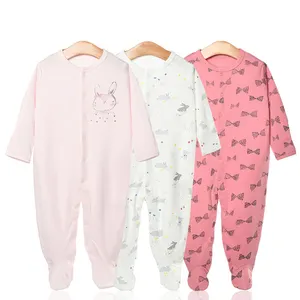 Pigiama per bambini in cotone Footed 3 pezzi Pack Baby Sleep and Play Suit