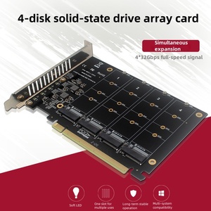 4 منافذ <span class=keywords><strong>M</strong></span>.2 NVME إلى PCIe X16 بطاقة محول في المخزون - Product Image 2