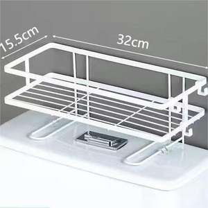 Factory Wholesale Single-<b>Tier</b> Stainless Steel Bathroom <b>Shelf</b> Thickened Wall Hanging Rack Shower Toilet Corner Aluminum Use - Product Image 3