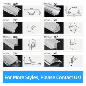 Profilé en aluminium pour éclairage mural LED professionnel, canal LED pour éclairage linéaire architectural extérieur - Product Image 3