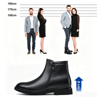 Bottes Chelsea pour hommes à logo personnalisé, rehaussantes de 8 cm, avec fermeture éclair latérale et doublure en fourrure, vente en gros d'usine