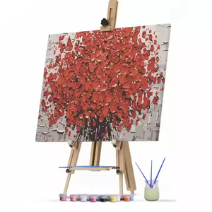 Kit de peinture acrylique DIY en gros, cadre peint à la main, carré, enfants, écologique, classique, nature morte européenne, fleurs - Product Image 1