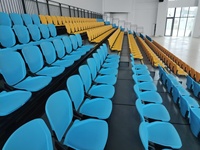 Gradins escamotables pour terrain de basket Gradins télescopiques électriques Sièges de dossier pliables