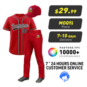 高品質な無地の野球ユニフォームセット、完全カスタマイズ可能で個人やチームにワンストップで準備完了 - Product Image 2