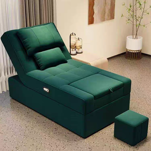 Fauteuil de pédicure pour salon de beauté personnalisé, avec fonction de massage, dossier inclinable en PU, fonction de pétrissage et drainage manuel - Product Image 2