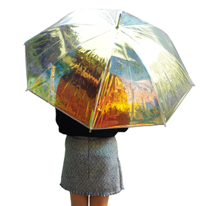 <span class=keywords><strong>Parapluie</strong></span> droit transparent, bâton <span class=keywords><strong>holographique</strong></span>, droit, transparent, cadeau premium, cm - Product Image 2