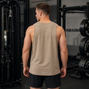 Vente en gros de débardeurs de sport pour hommes personnalisés en polyester 100% recyclé, respirants, légers, <span class=keywords><strong>anti</strong></span>-transpiration, UPF 25 - Product Image 6