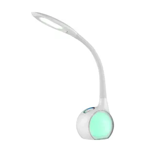 Lâmpada de mesa flexível para proteção dos olhos e pescoço, lâmpada LED de poupança de energia para leitura e mesa, dimmer RGB com mudança de cor