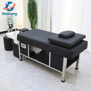 Chaise de lavage de cheveux de salon, lit de lavage de cheveux, mobilier de salon, <span class=keywords><strong>bac</strong></span> en céramique, pompe hydraulique inclinable bon marché - Product Image 1