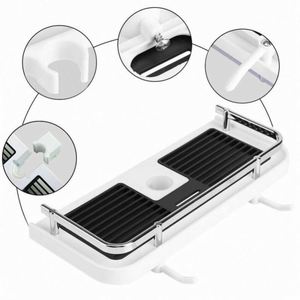 Multifunctional Toilet Storage Rack <b>Wall</b> <b>Mounted</b> Shower Organizer <b>Shelves</b> for Bathroom - Product Image 4