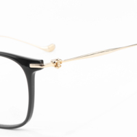Lunettes de luxe en titane et acétate, monture en acétate, lunettes vintage avec décoration florale en métal pour hommes et femmes