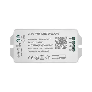 厂家直销远程射频2.4G智能生活WIFI图雅DC12 24V CCT控制发光二极管控制器