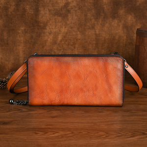 Ando Bag Floral Embossed Genuine Leather <b>Phone</b> <b>Wallet</b> Women Vintage Crossbody Card Holder <b>Purse</b> - Product Image 2