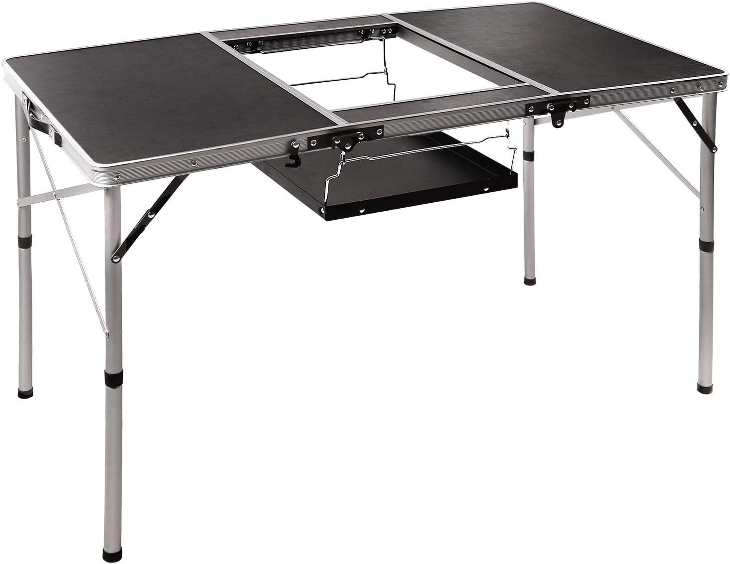 Black 4 ft with grill stand