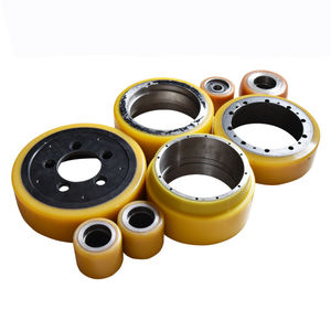 Hersteller kunden spezifische PU-Gummi rollen PU-beschichtete Räder Schwarze PU-Rollen - Product Image 6