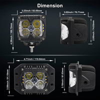 Luz Led estroboscópica para coche, motocicleta, camión, todoterreno, 4x4, 3 pulgadas, trabajo lateral, 40w
