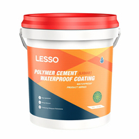 LESSO Revêtement Imperméabilisant Écologique Moderne en Ciment Polymère, Matériau Liquide et Poudre Combinés pour Murs Types I, II, III
