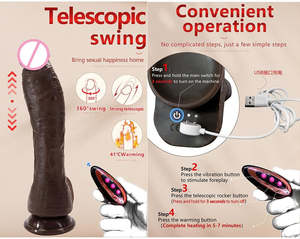 Jouet pour adultes en silicone liquide bleu, doux, imperméable IPX7, écologique, portable, fonction de chauffage, gode pour point G féminin - Product Image 4