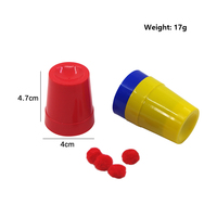 Cadeau promotionnel, jeu de trois tasses et boules en plastique de petite taille, tour de magie, illusion de tasse et de boule, jouet de magie pour enfants