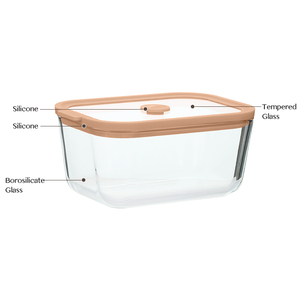 Lonchera de Vidrio de Borosilicato de Alta Resistencia, Recipientes Herméticos para Almacenamiento de Alimentos con Tapa de Vidrio Templado, Sin Plástico, para Cocina y Camping - Product Image 2