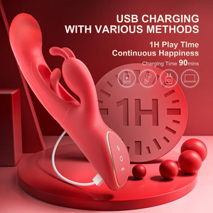 Vibrateur Lapin Nouveau Design en Silicone, Vibrateurs de Couple Mains Libres, Godemiché 7 Vibrations et 4 Modes de Battements pour Femmes - Meilleures Ventes - Product Image 3