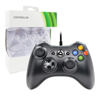 Pour Xboxs 360 contrôleur de jeu filaire caractéristique de Vibration populaire transfrontalière prend en charge la livraison directe vient emballage de boîte de couleur