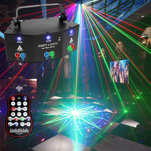 Mới cập nhật mô hình 9 Mắt Laser Strobe Lights Disco RGBW DMX512 DJ Disco LED KTV Bar đêm chiếu sáng Bar Dance giáng sinh hiển thị nhà - Product Image 5